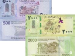 Sudan set 2 UNC 500 2000 Pounds 2025 / 2026 P New Design Camel