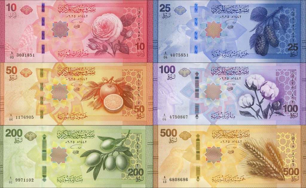 Syria P.119/124 10 - 500 Pounds 2025 UNC